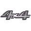 Universal "4X4" Modern Silver & Black Graphic Vinyl Decal Sticker Set (Pair)