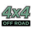 Universal "4X4 OFF ROAD" Teal Green & Black Graphic Vinyl Decal Sticker Set (Pair)