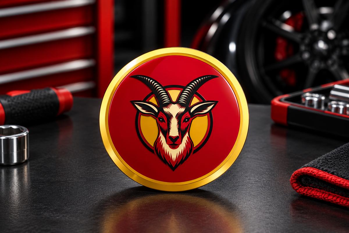 Goat Head Emblem Circular Sticker / Vinyl Decal
