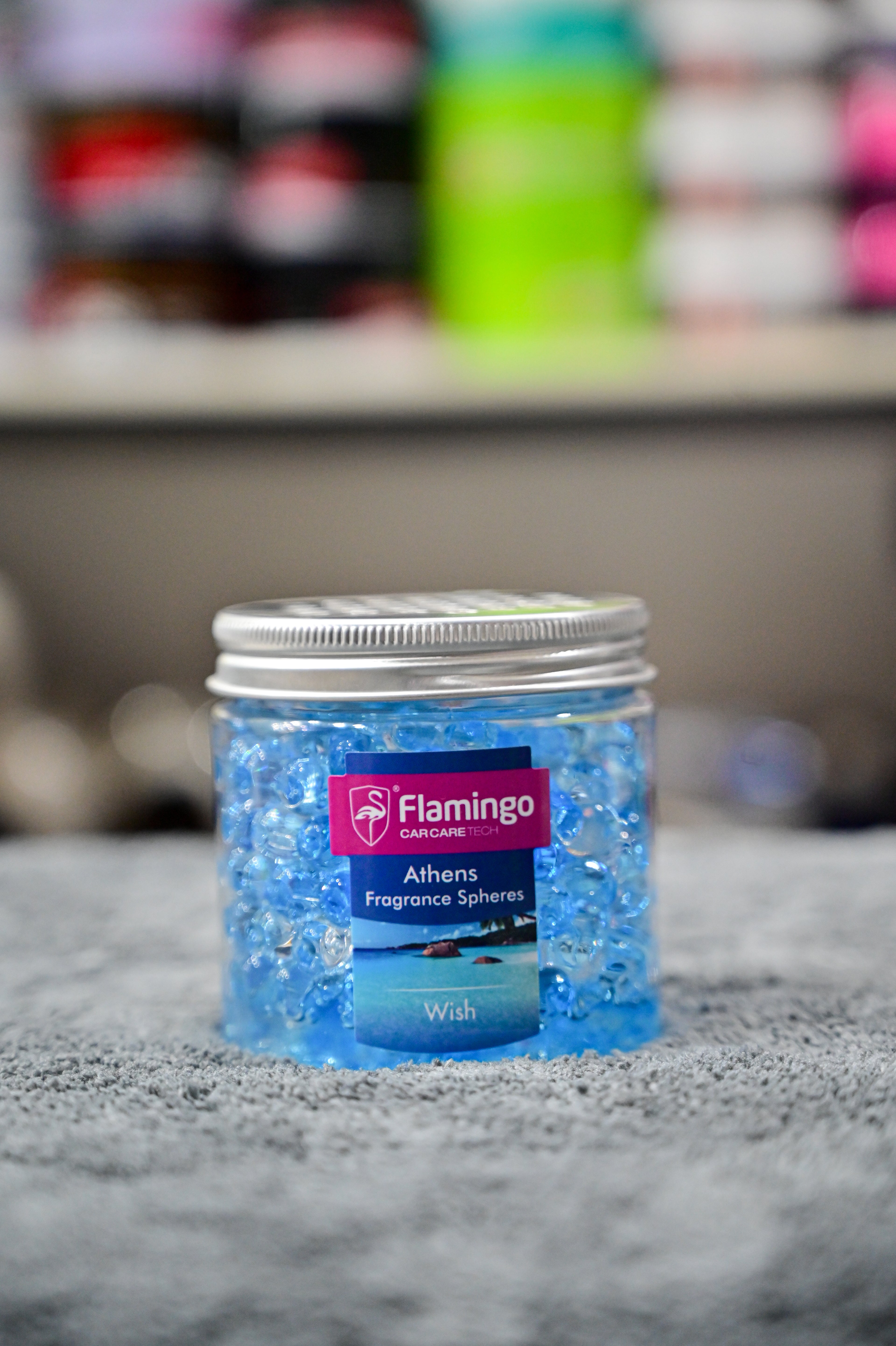 Flamingo Athens Fragrance Spheres (Wish Fragrance) - Car Gel Air Freshener Jar