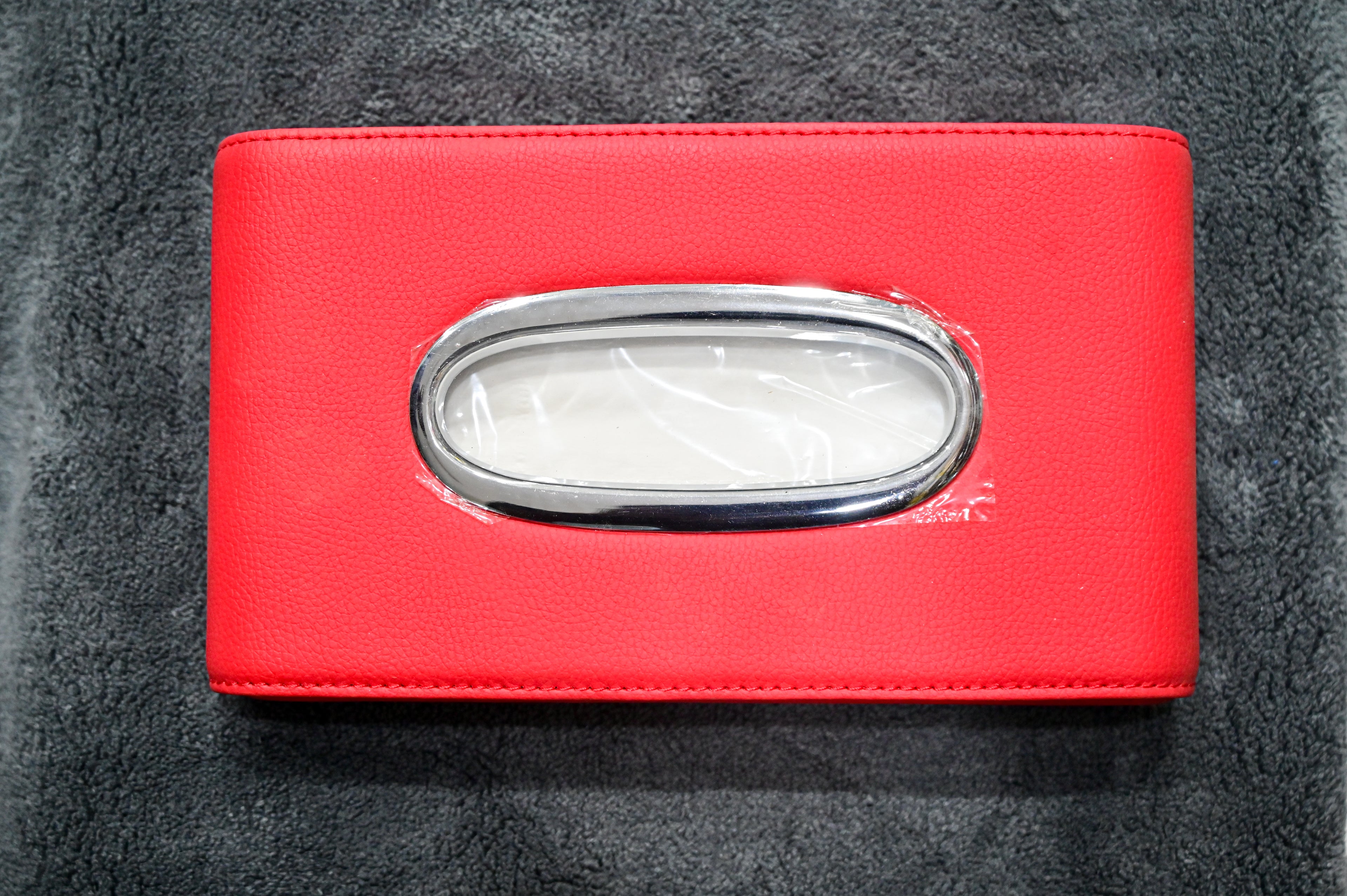 Luxury Red Leather Car & Home Tissue Box Holder