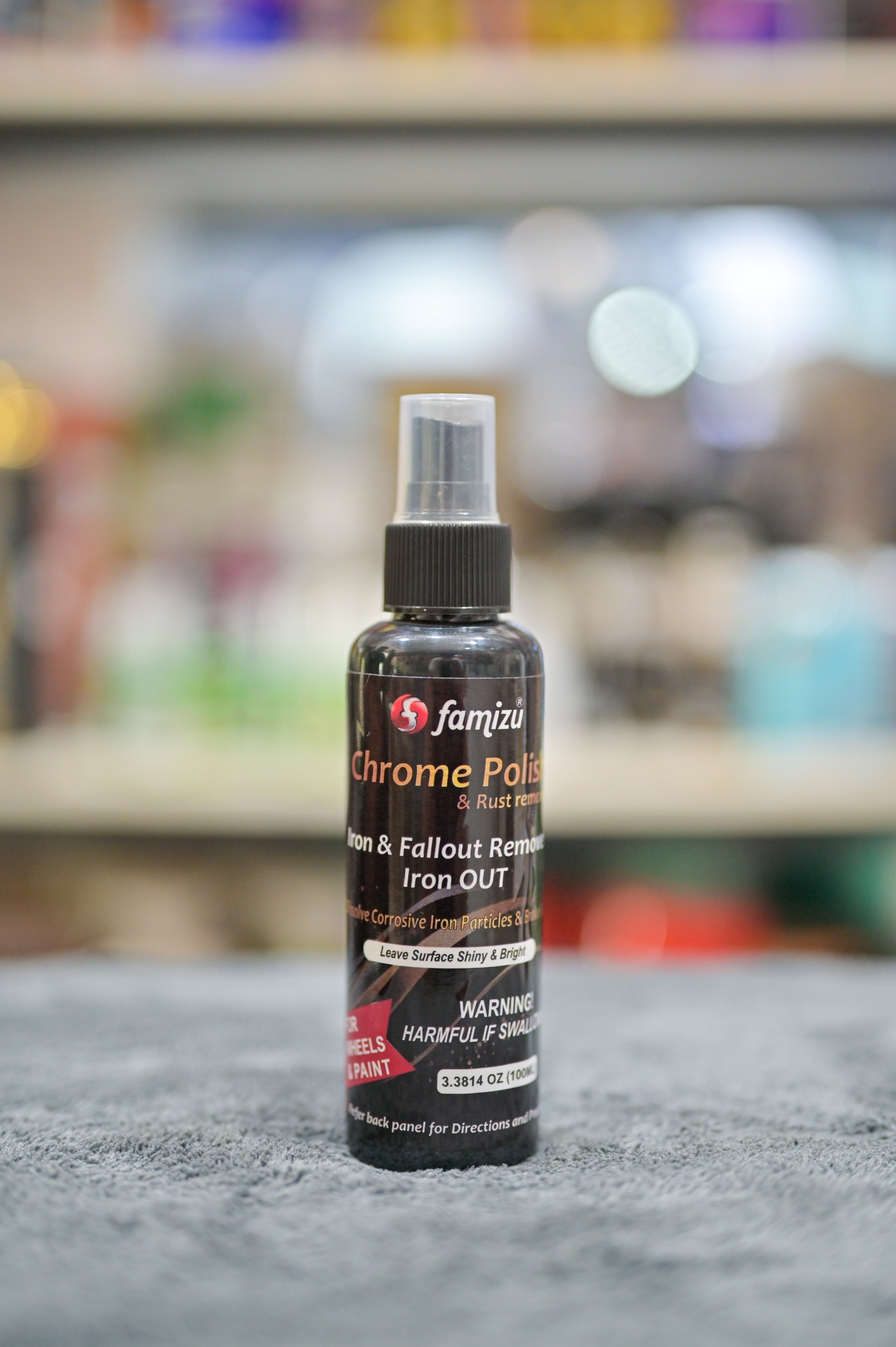 Famizu Premium Chrome Polish & Rust Remover - Iron OUT Fallout Remover (100ml)