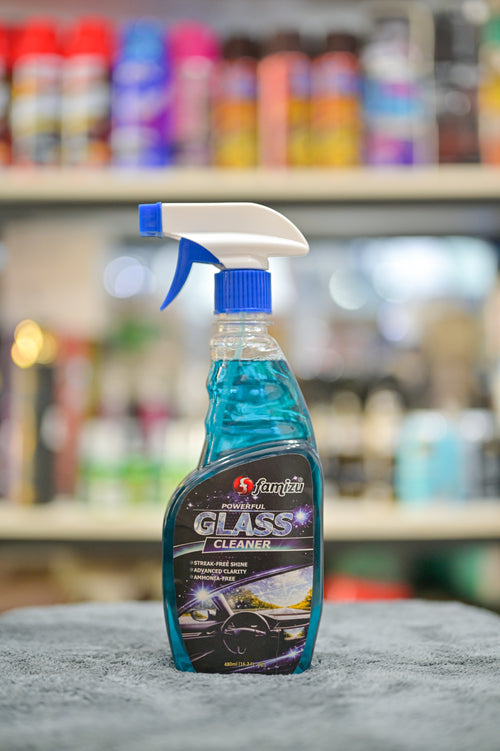 Famizu Powerful Glass Cleaner - Streak-Free Ammonia-Free Formula (480ml)