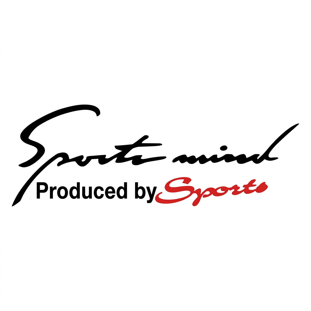 "Sports Mind Produced by Sports" Black & Red Headlight Vinyl Decal Sticker