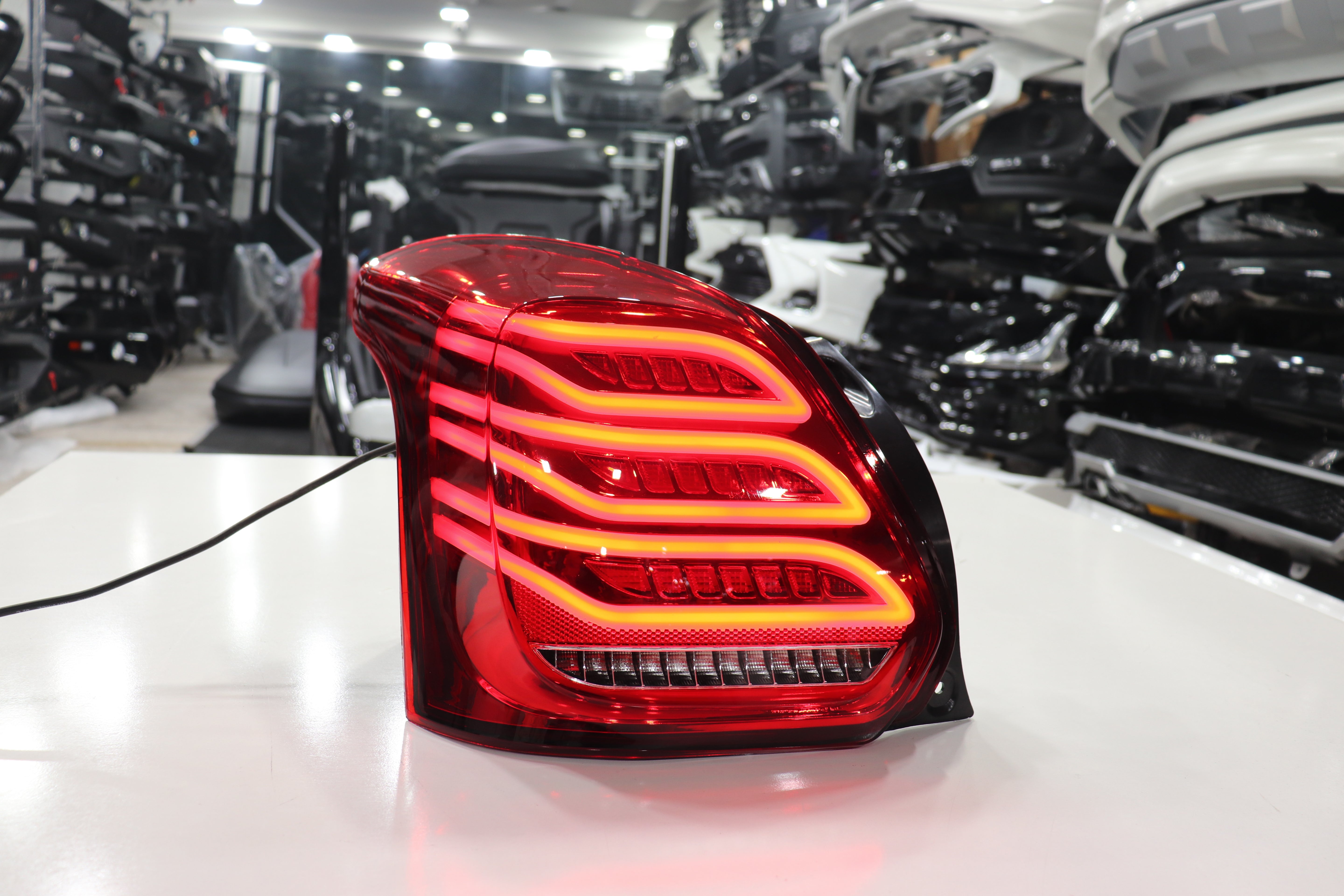 Suzuki Swift Custom Triple Fiber Optic LED Tail Light Assembly (Red Lens) Main image