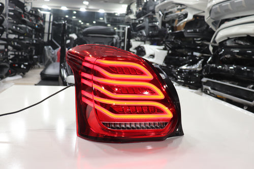Suzuki Swift Custom Triple Fiber Optic LED Tail Light Assembly (Red Lens)