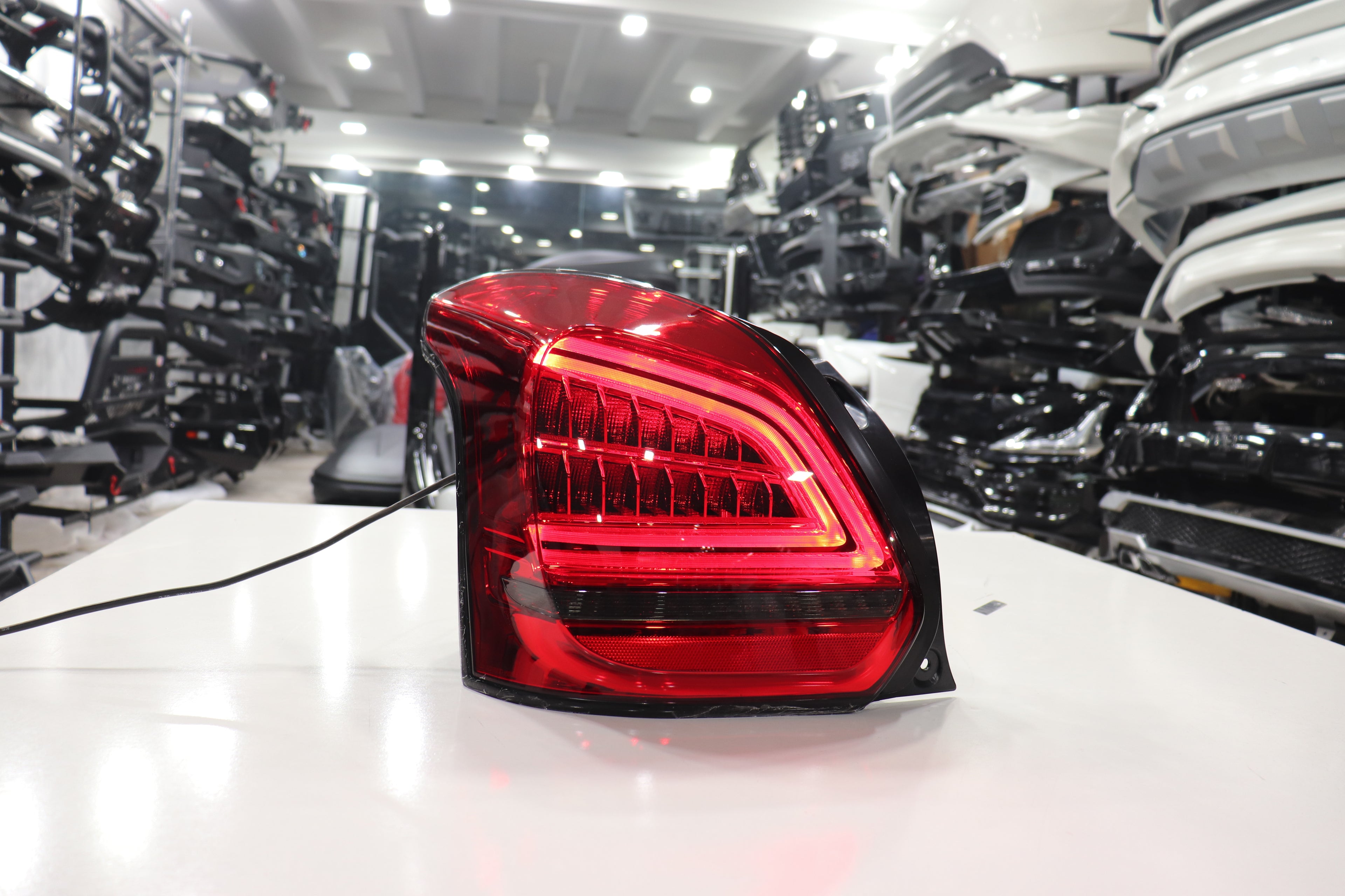 Suzuki Swift LED Tail Light Assembly with Matrix Reflector & Fiber Optic Bar