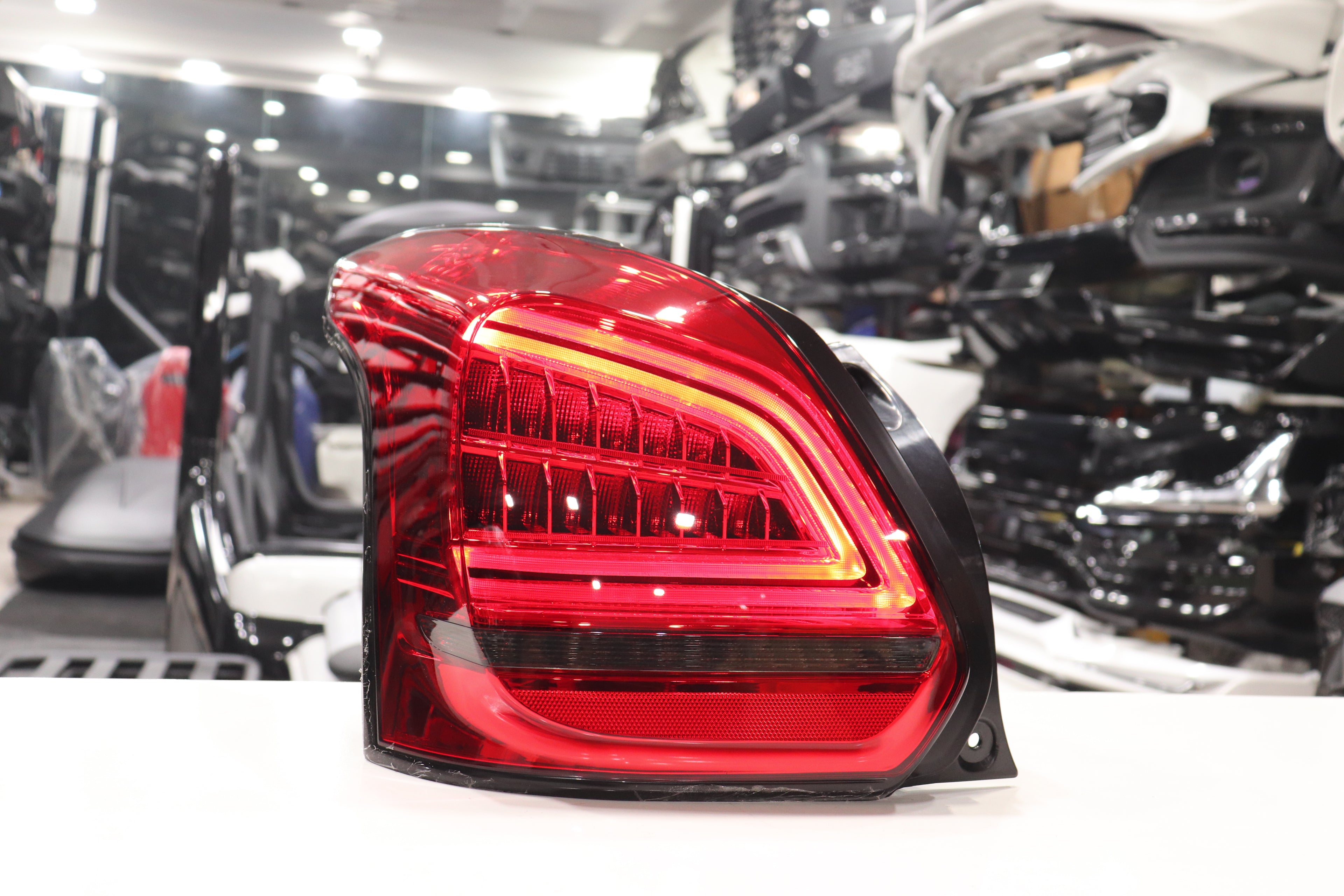 Suzuki Swift LED Tail Light Assembly with Dynamic Fiber Optic Bar