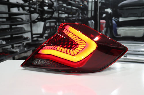 Custom Red LED Tail Light Assembly with C-Streak Light Bar