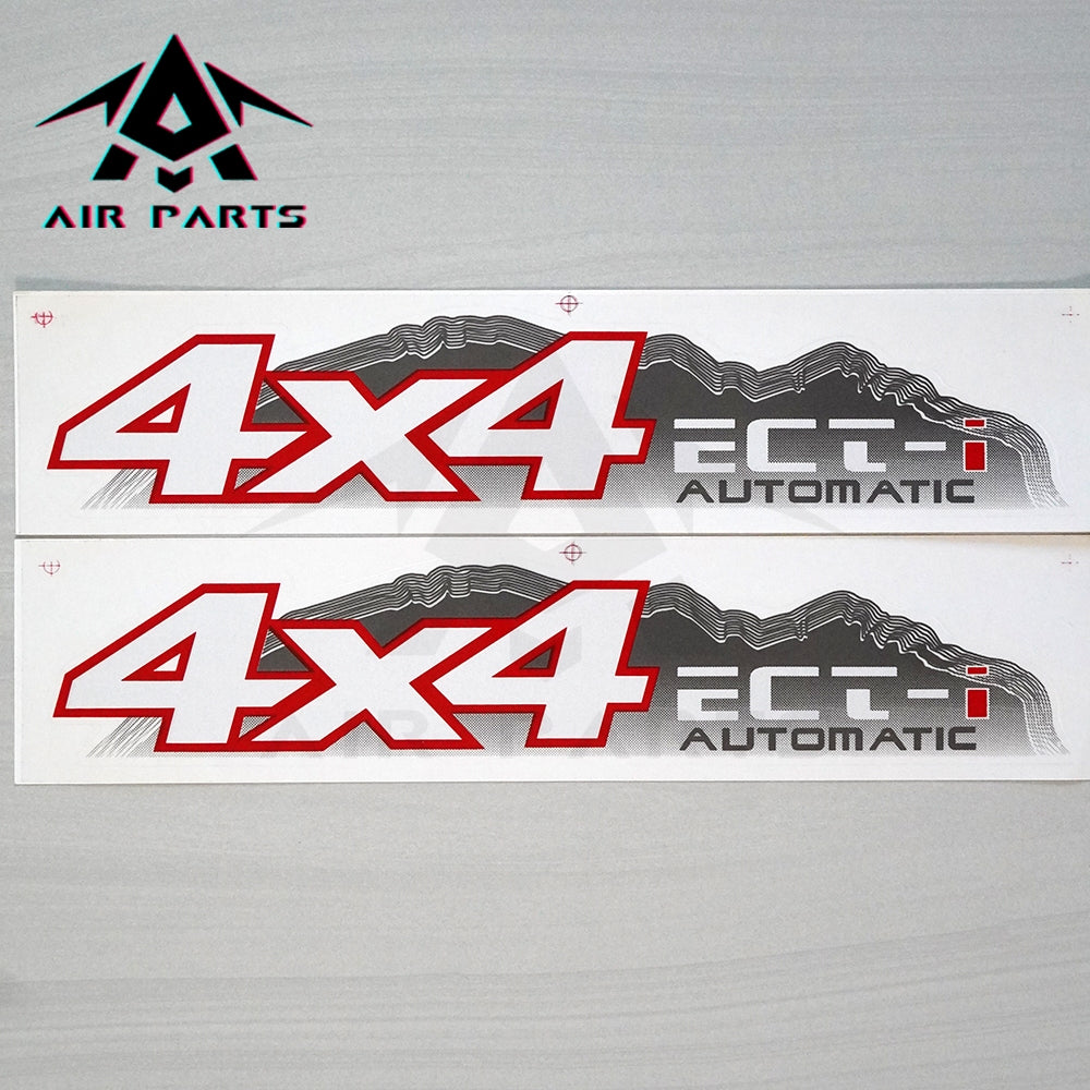 Universal "4X4 ECT-i AUTOMATIC" Off-Road Mountain Graphic Vinyl Decal Sticker Set (Pair)